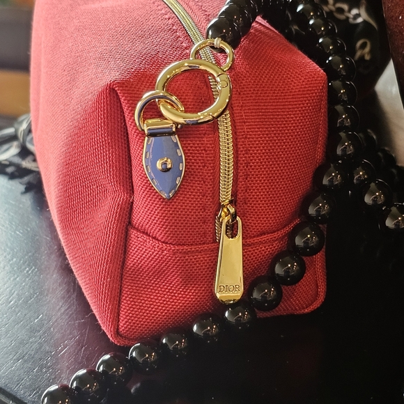 Christian Dior "CD" Clutch W/Faux Black Pearl Crossbody/Twilly/Tassel Added NWOT - Picture 6 of 16